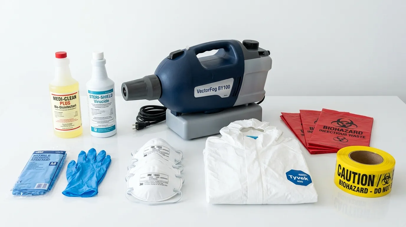 Professional biohazard remediation crew working in Pleasant Hill