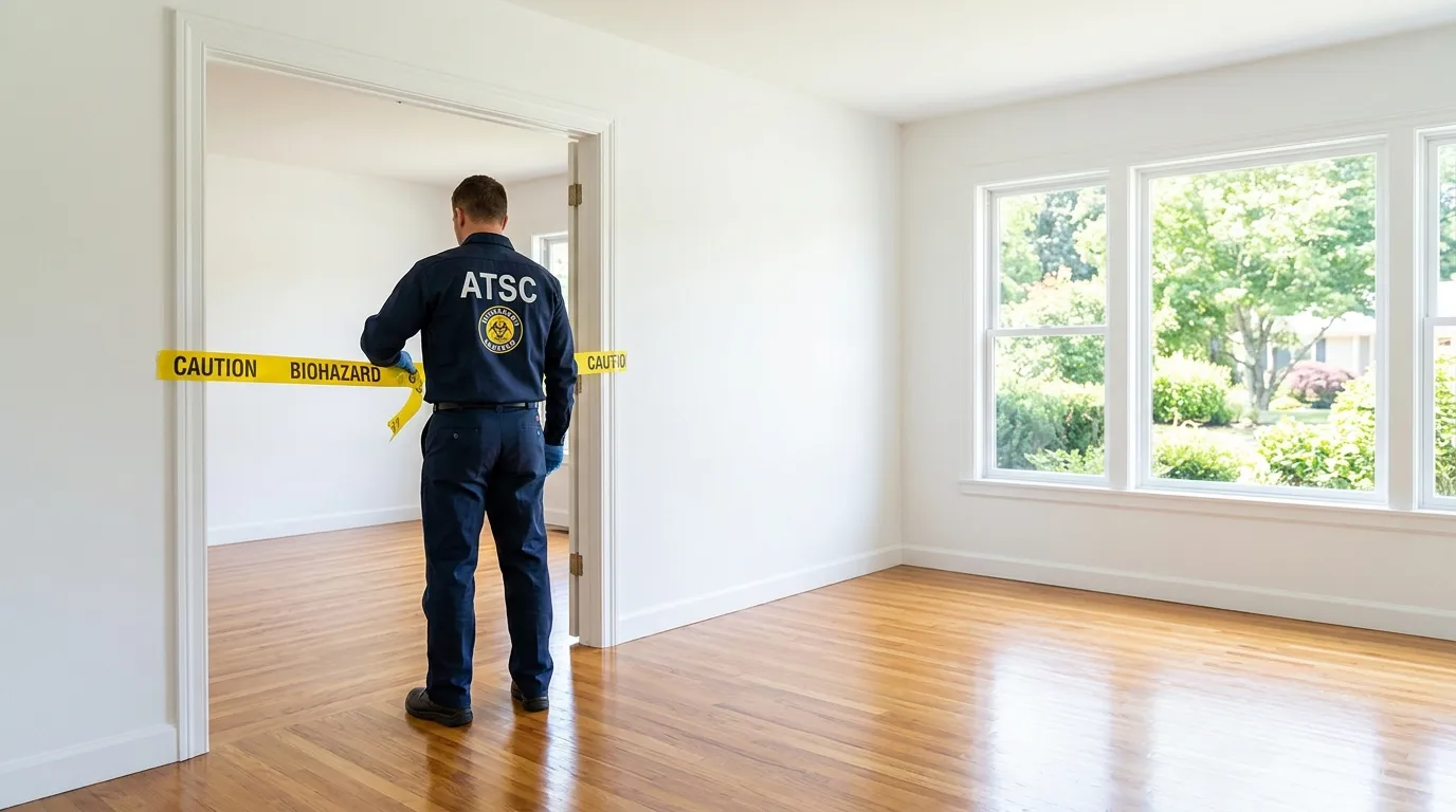 Certified biohazard cleanup crew performing Trauma Scene Cleanup in Pleasant Hill